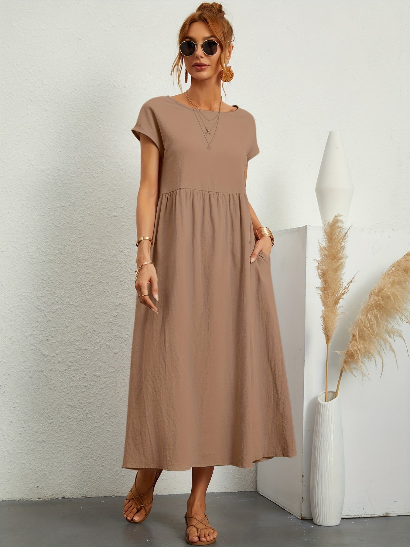robe d'été décontractée avec poches amples