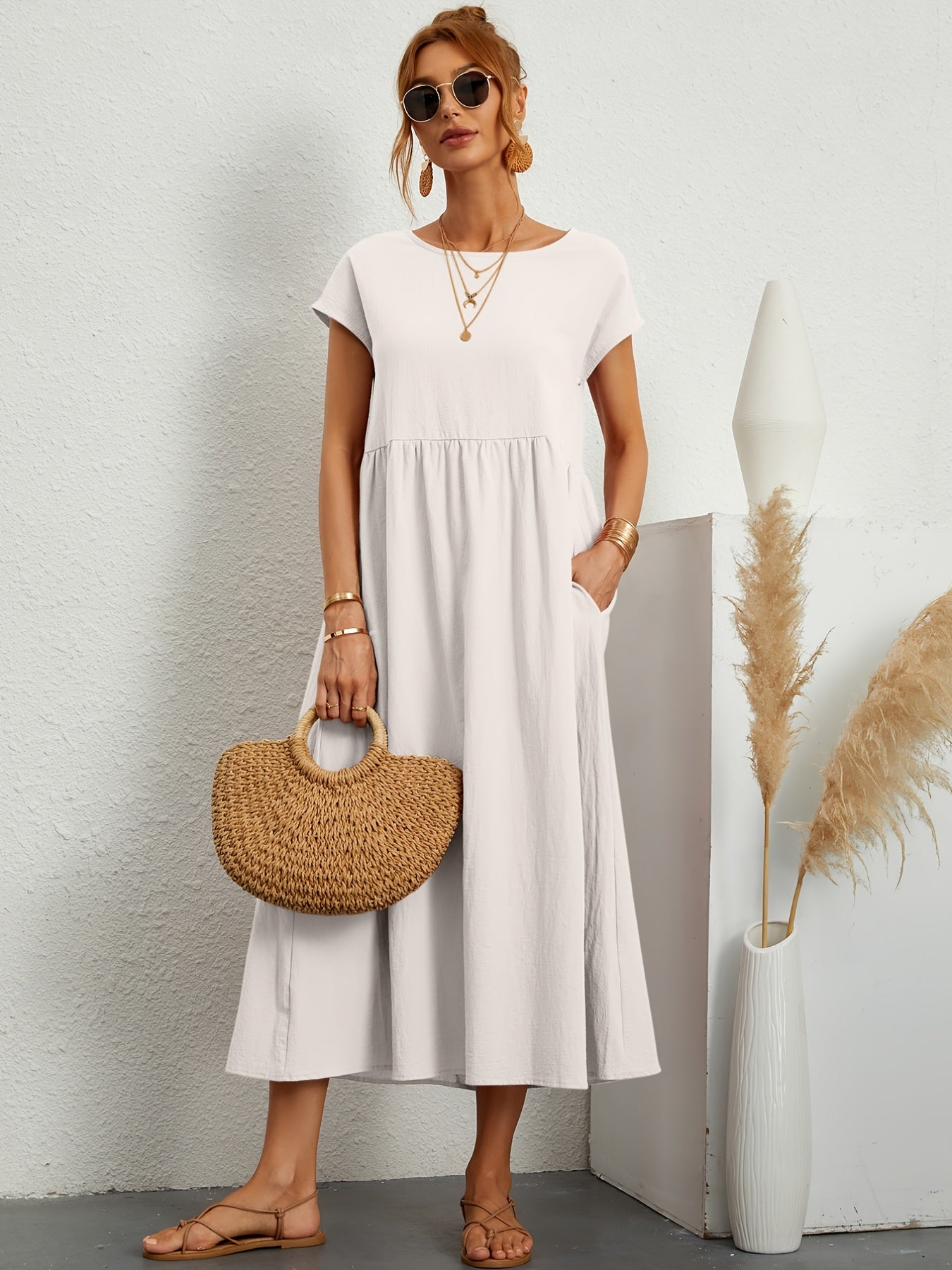 robe d'été décontractée avec poches amples