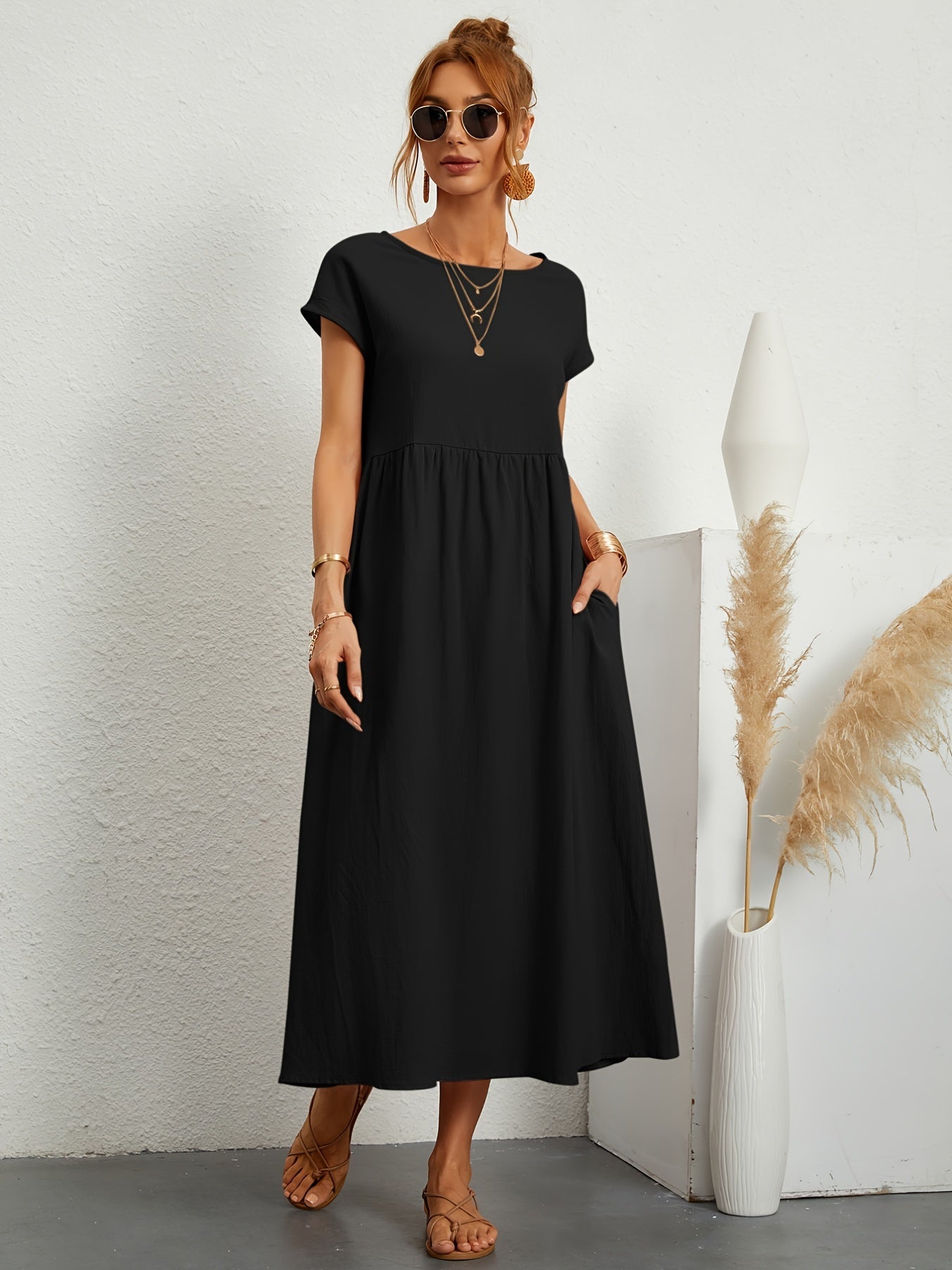 robe d'été décontractée avec poches amples