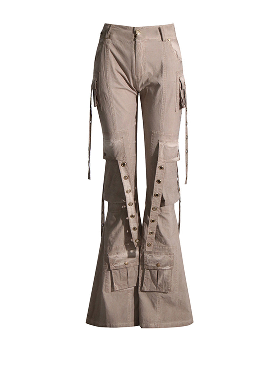 Pantalon cargo coupe bootcut