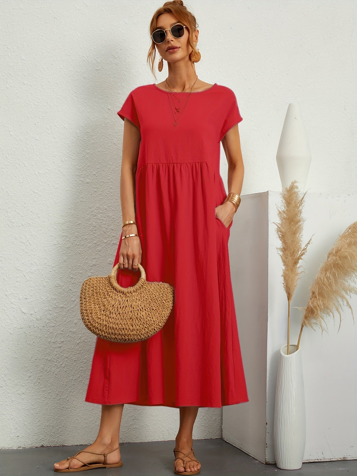 robe d'été décontractée avec poches amples