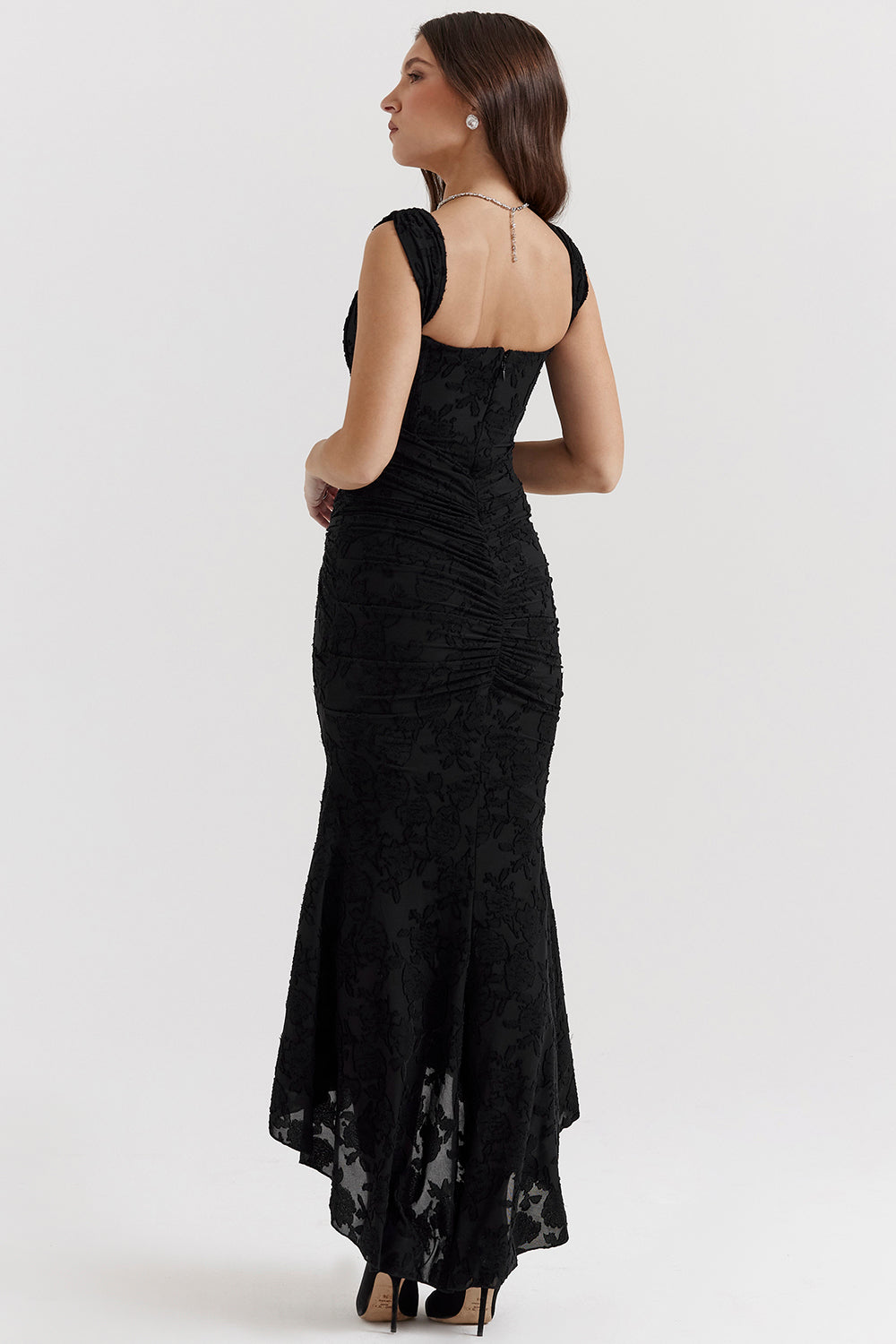 Robe longue texturée