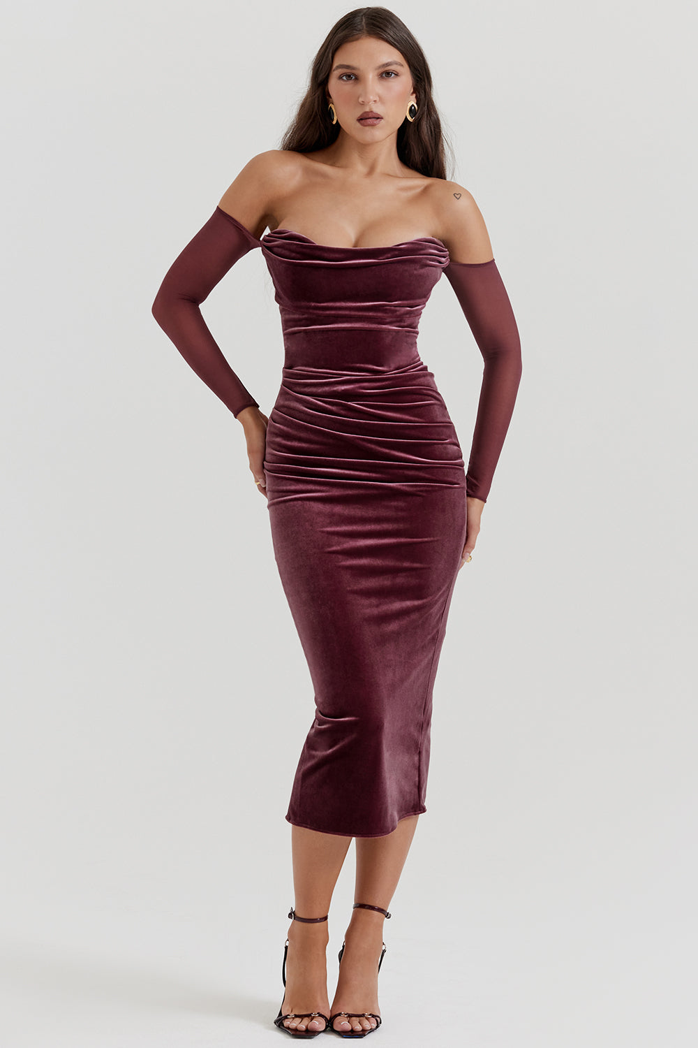 Jupe midi sans bretelles Mulberry