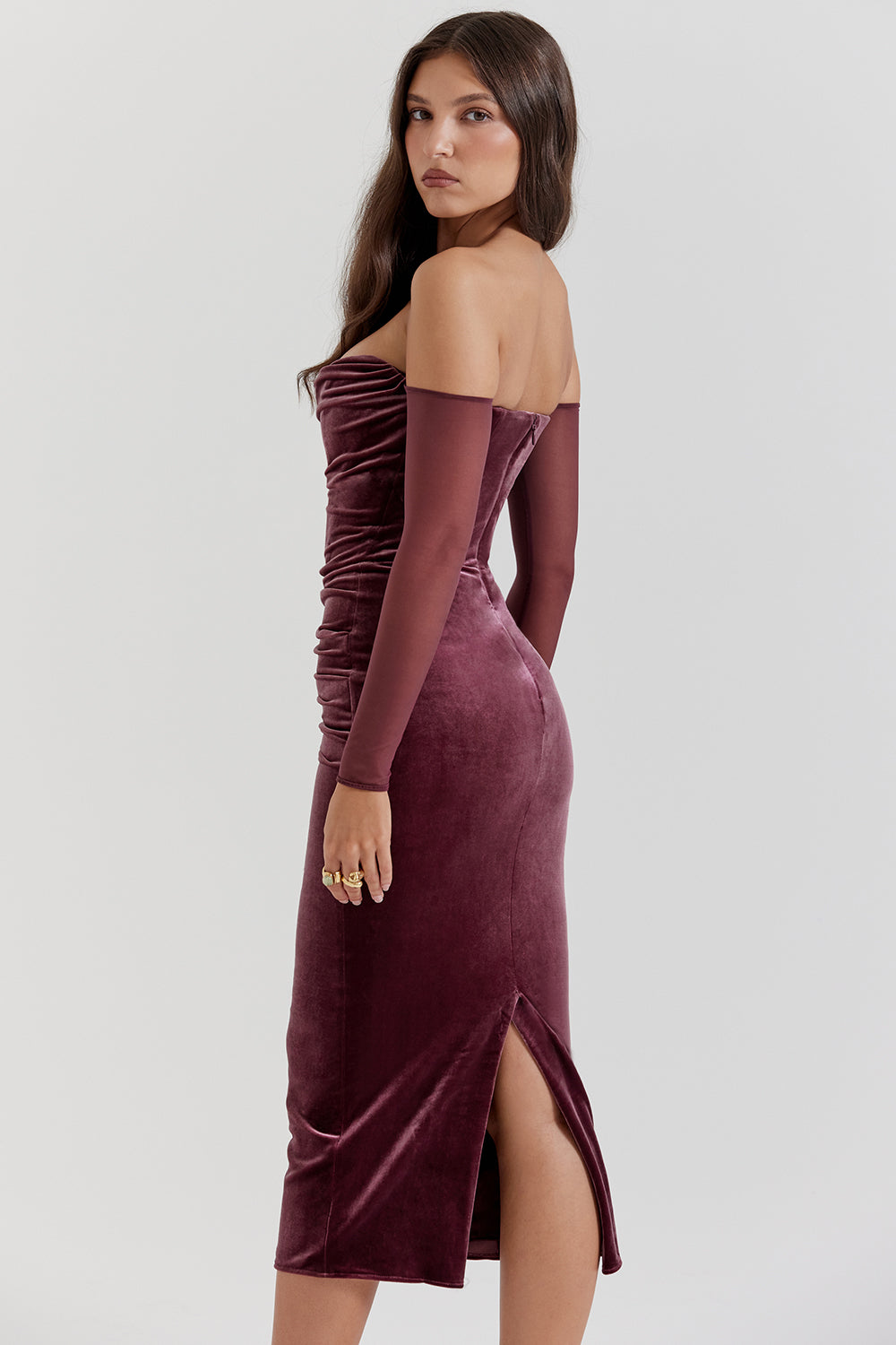 Jupe midi sans bretelles Mulberry