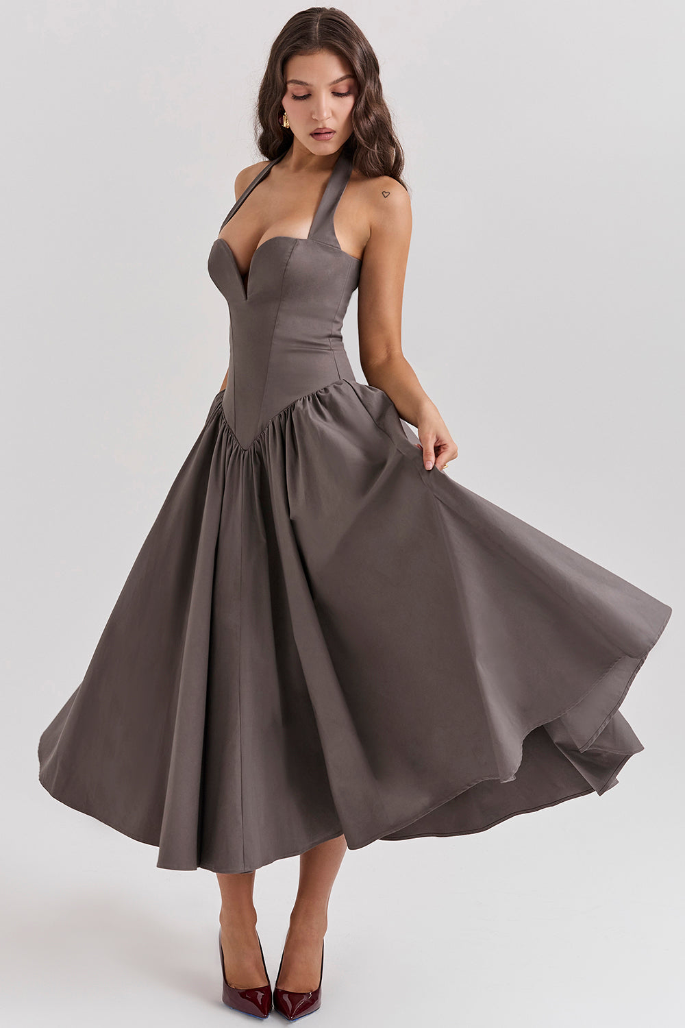 Robe midi dos nu
