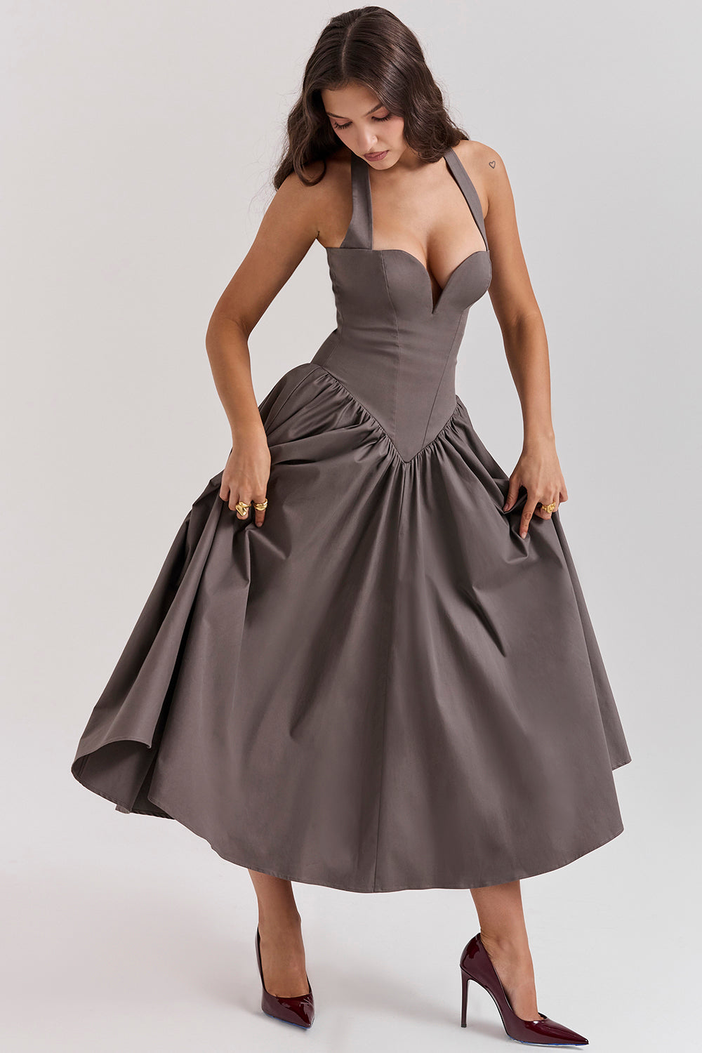 Robe midi dos nu