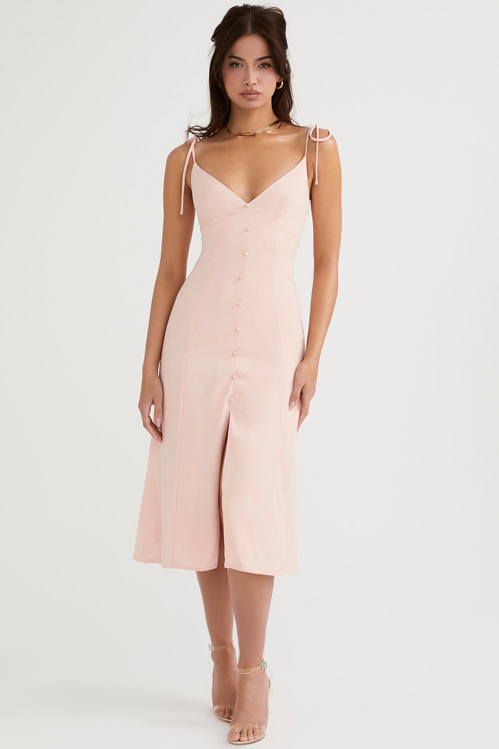 Robe midi rougissante