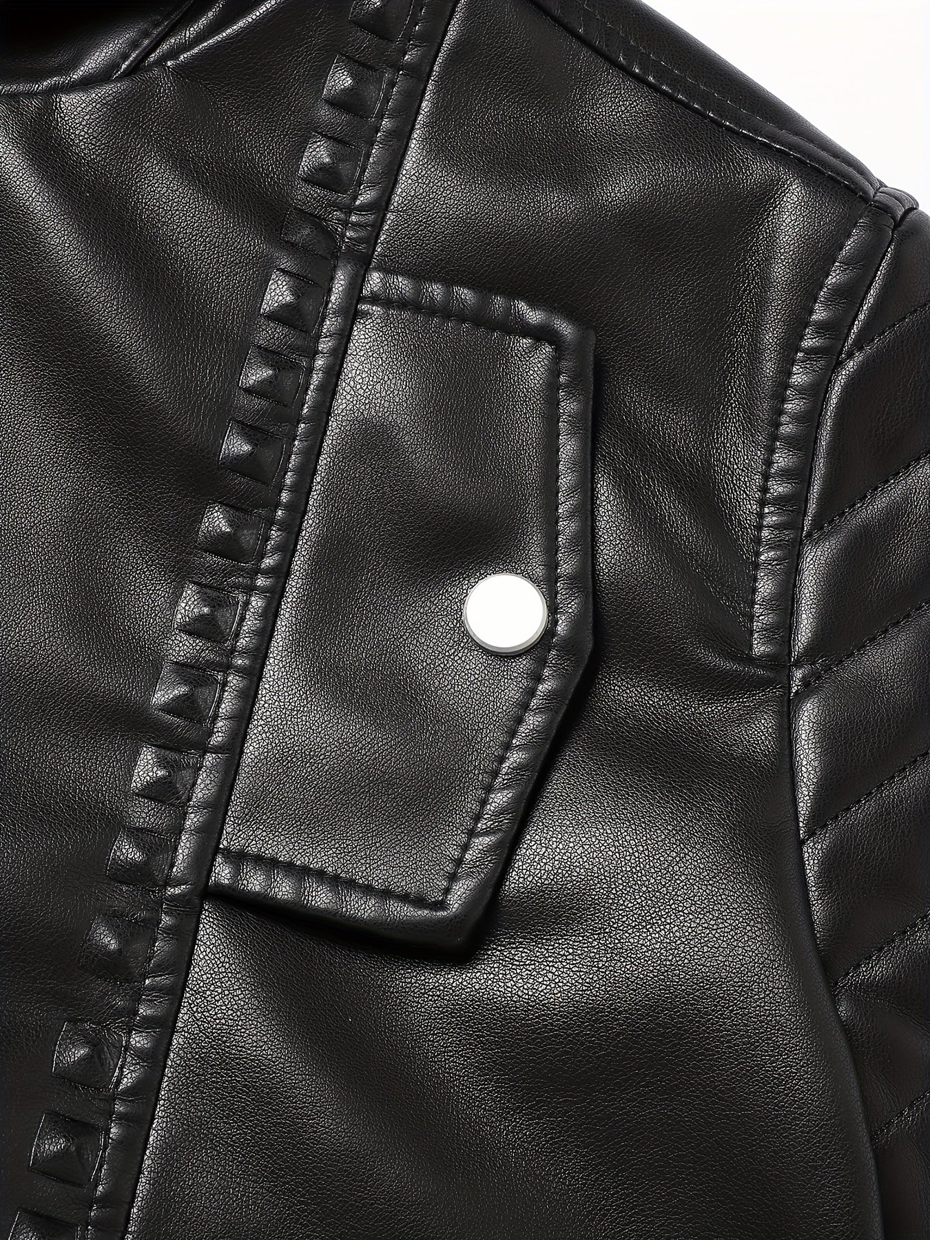 Blouson biker en cuir épais et chaud