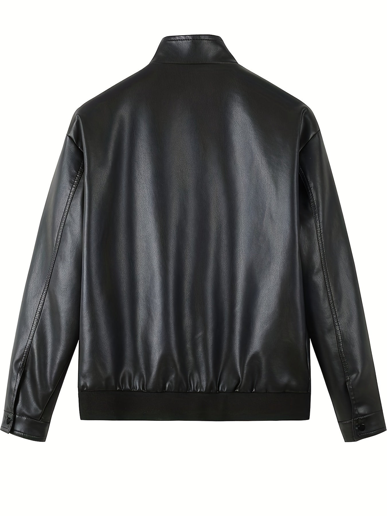 Veste en cuir noir pour homme