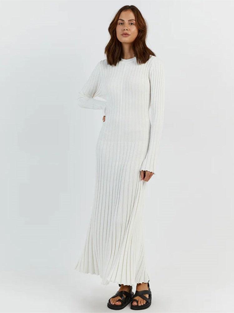 Robe longue tricotée