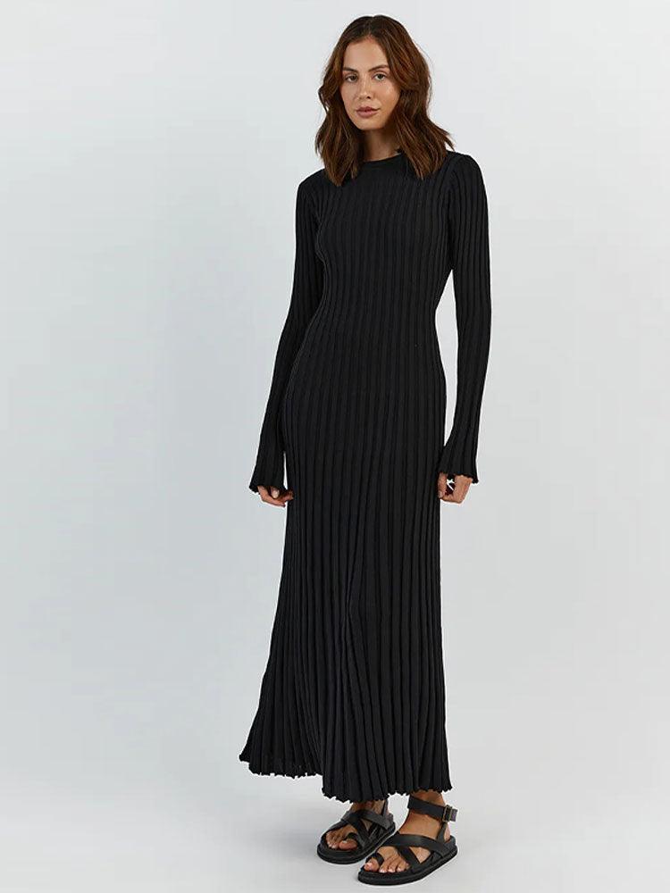 Robe longue tricotée