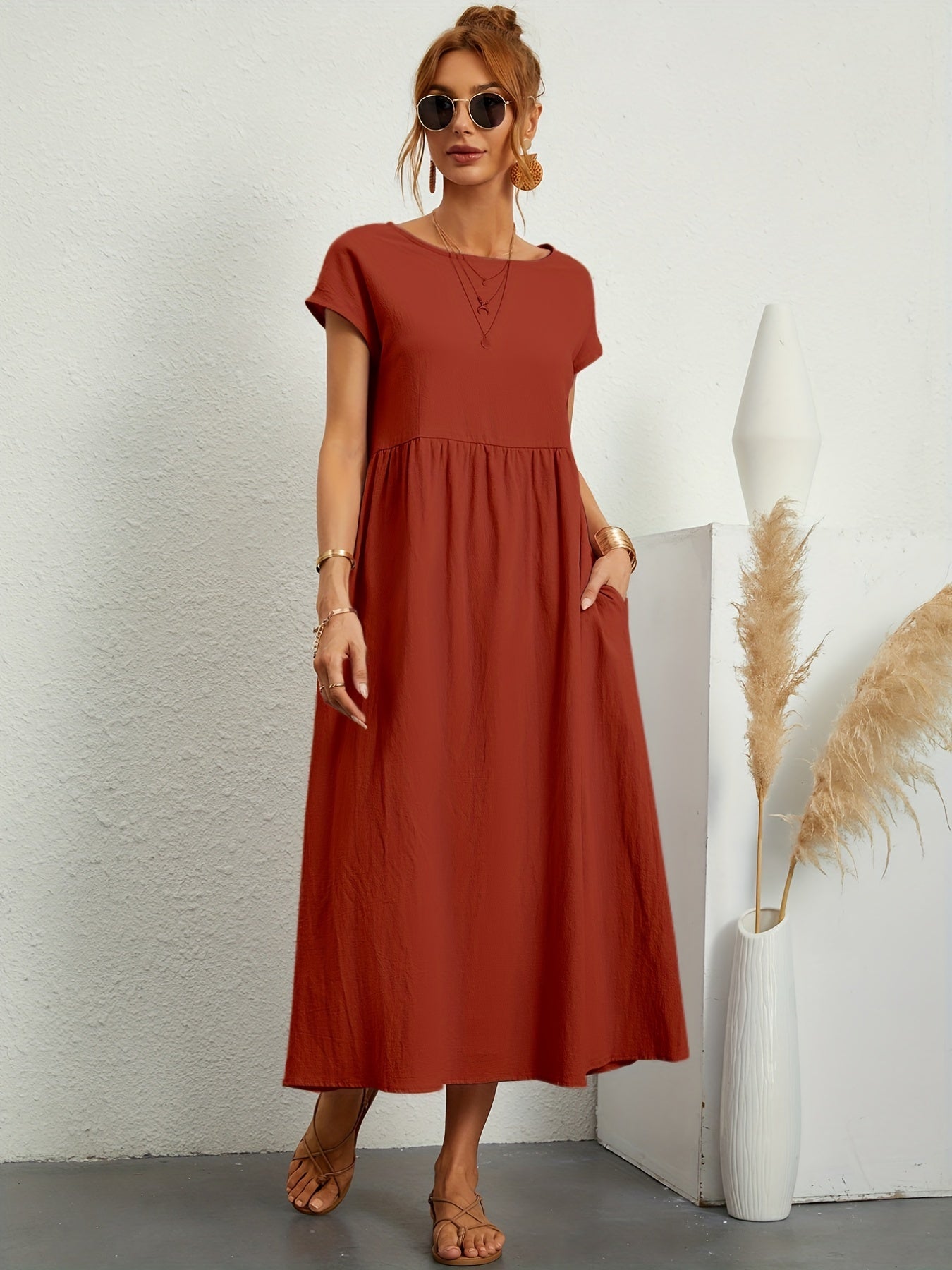 robe d'été décontractée avec poches amples