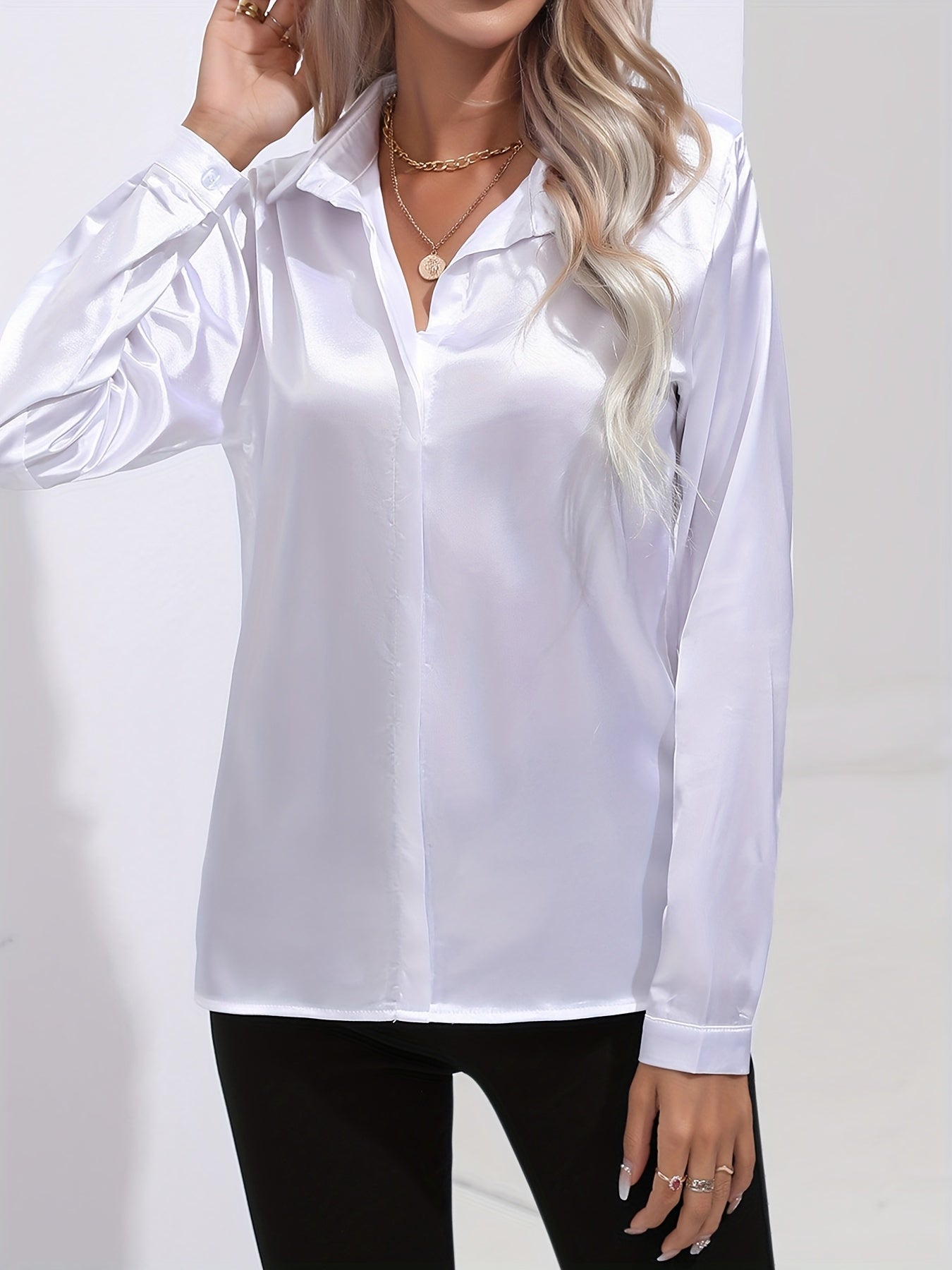 Blouse élégante en satin