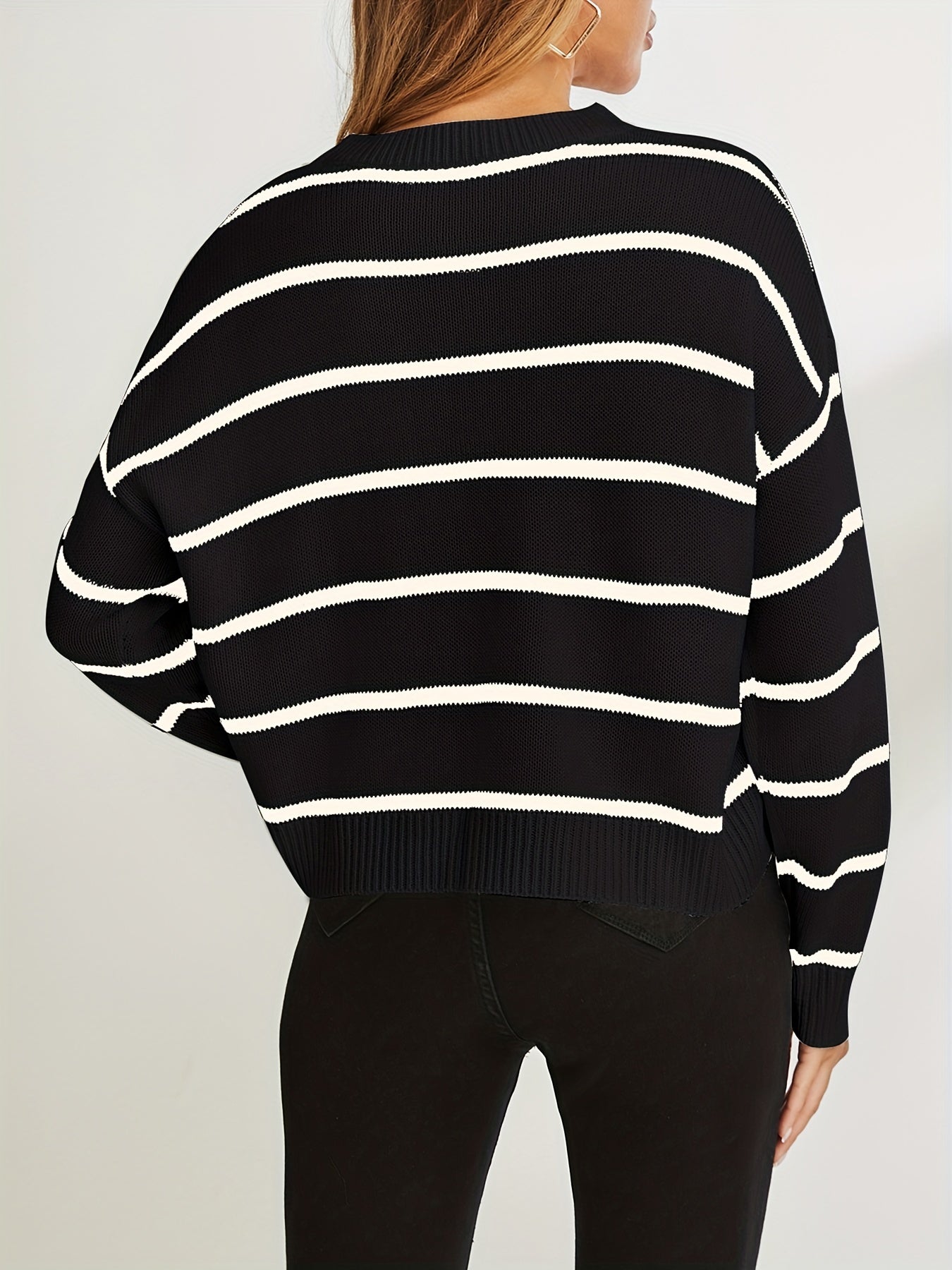 Pull en maille rayé