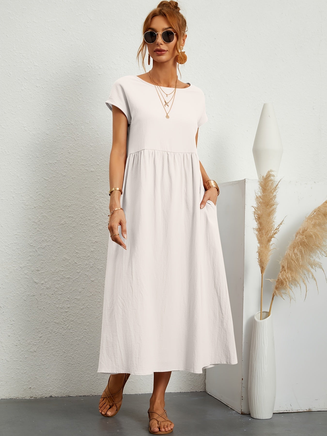 robe d'été décontractée avec poches amples