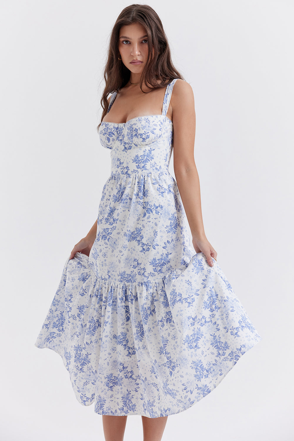 Robe d'été midi fleurie