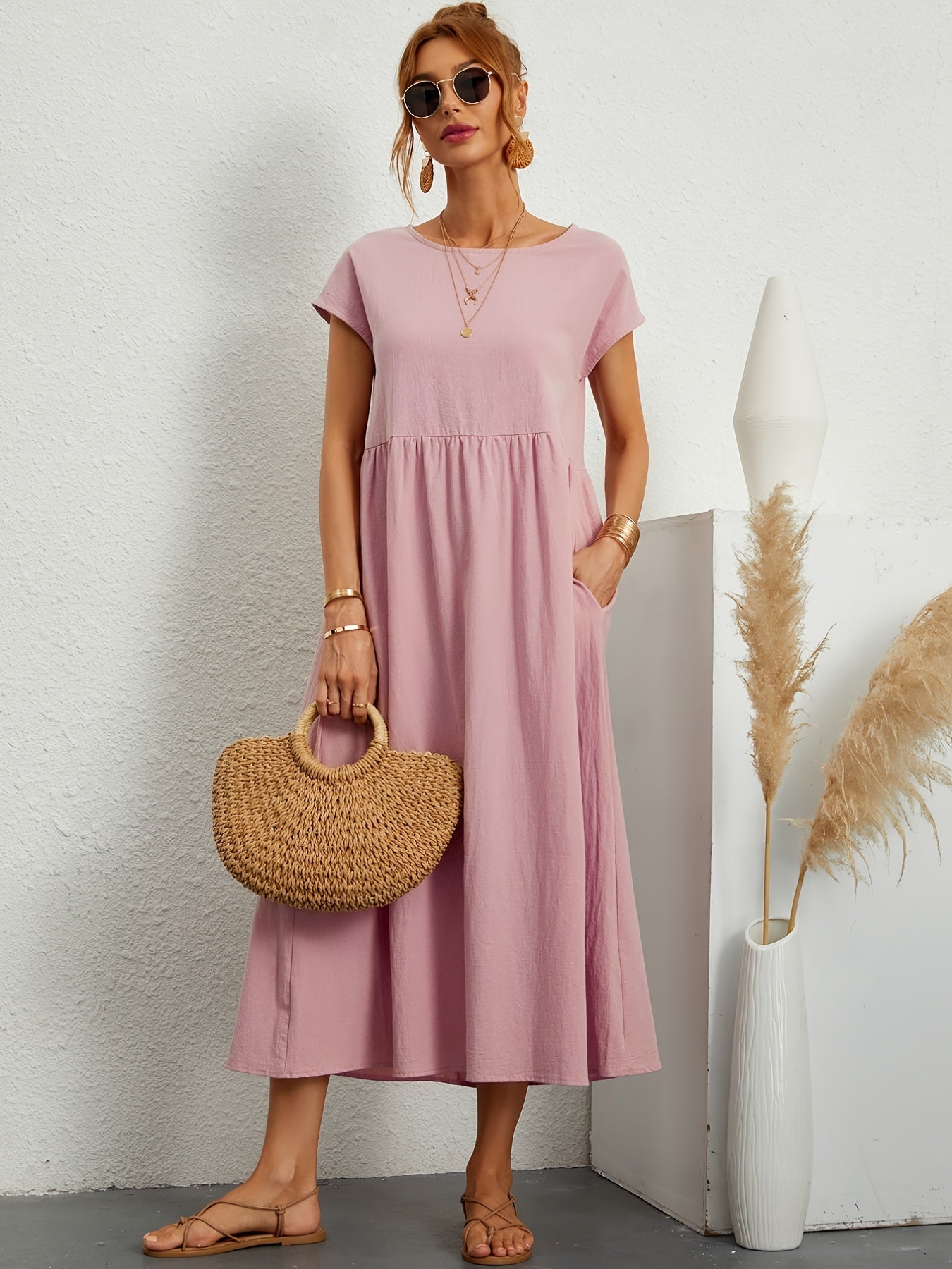 robe d'été décontractée avec poches amples