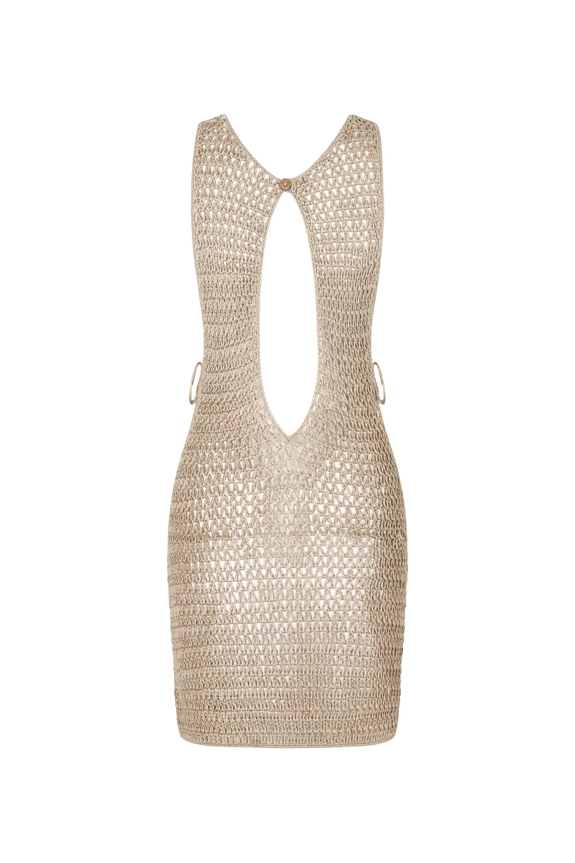 Robe de plage translucide tricotée