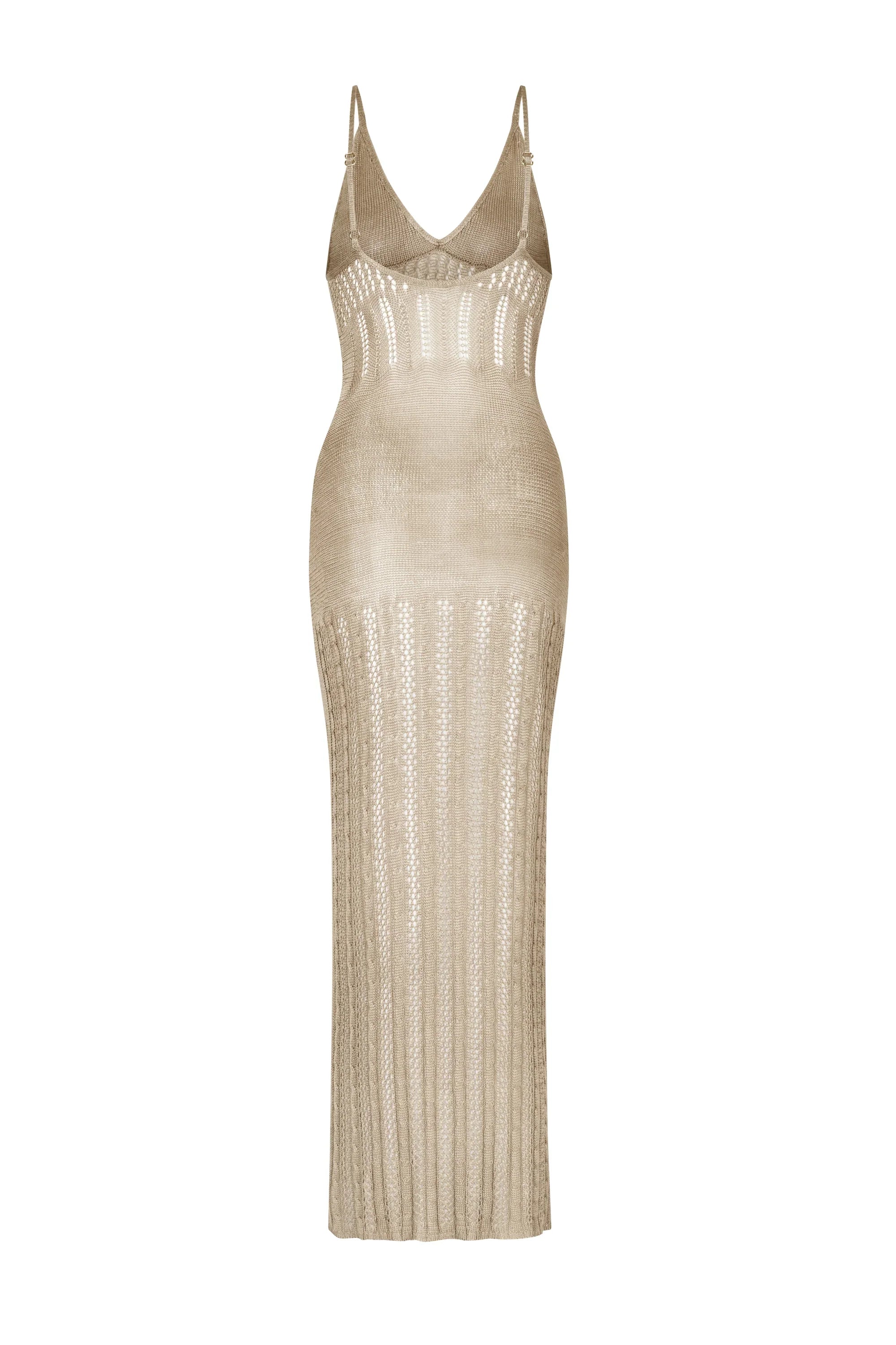 Robe de plage creuse tricotée d'été