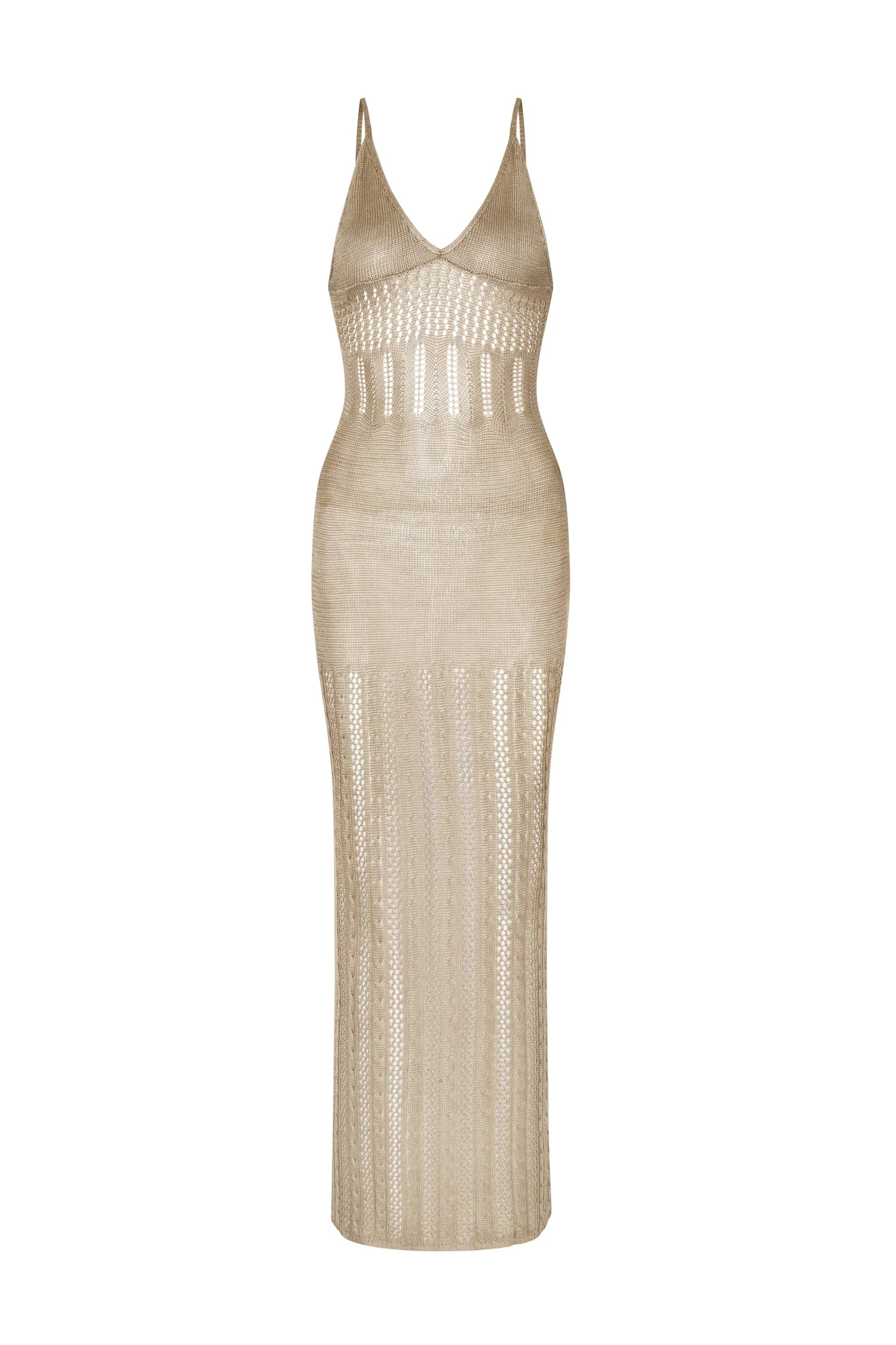 Robe de plage creuse tricotée d'été