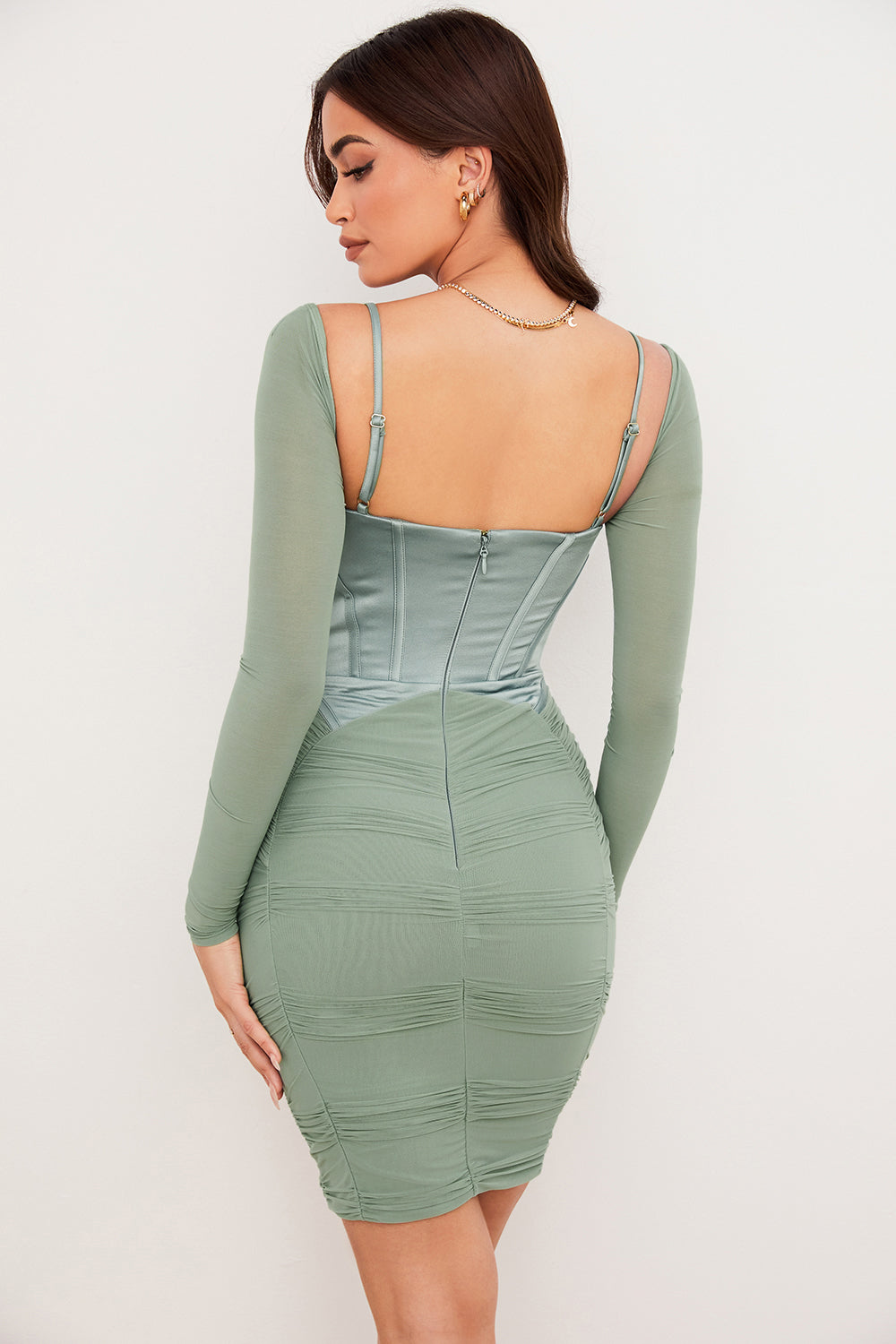 Robe corset plissée