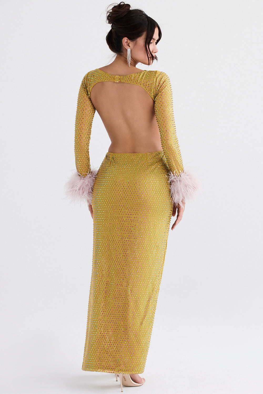 Robe longue cristallisée Chartreuse