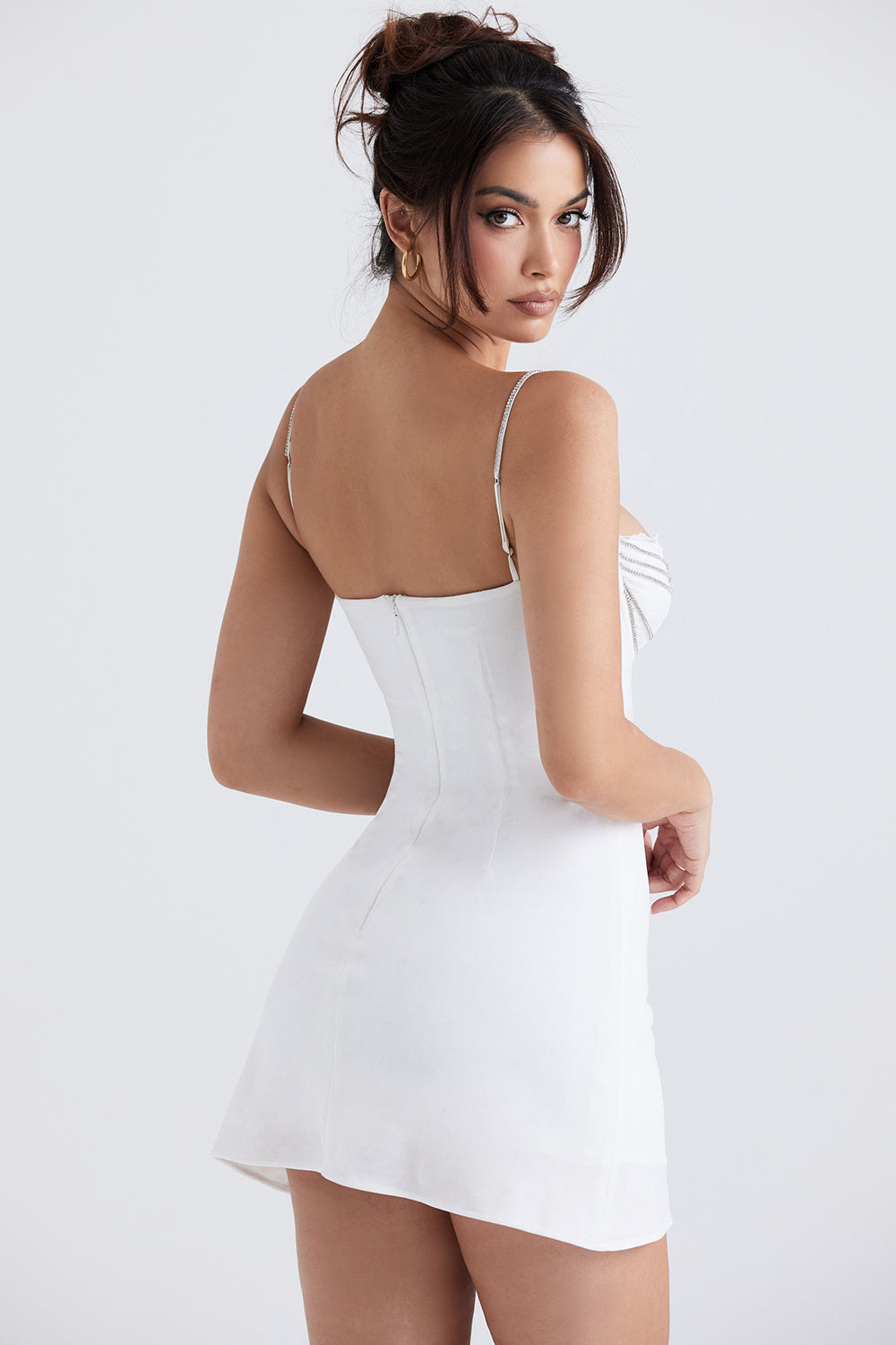 Mini-robe cristallisée ivoire