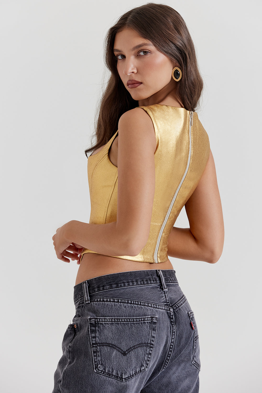 Corset doré