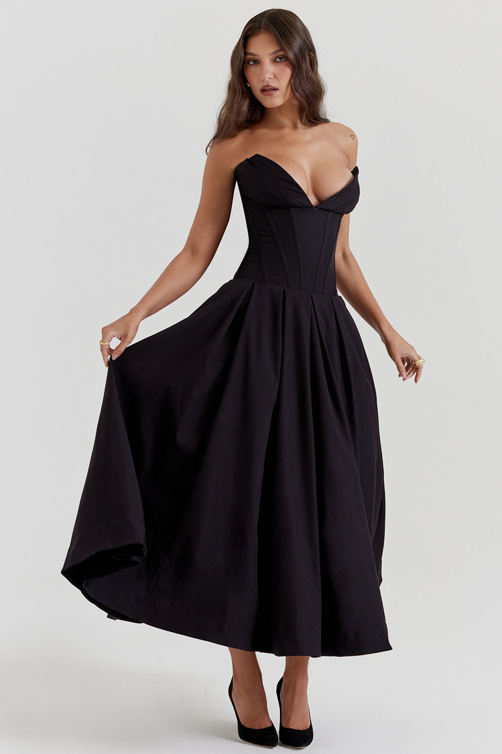 Jupe midi bustier