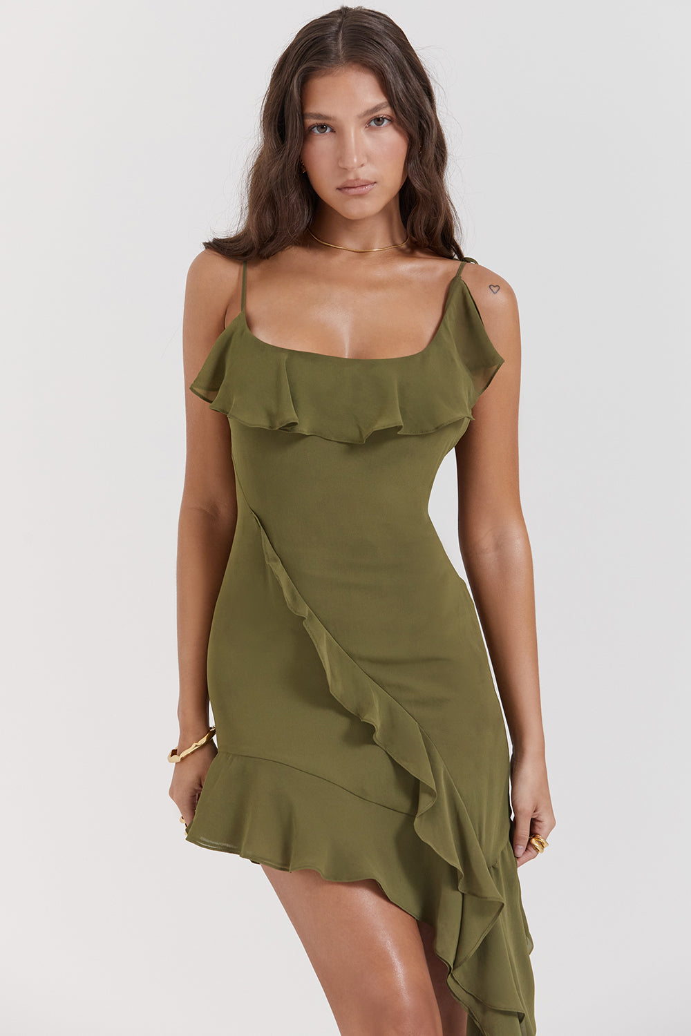 Mini-robe à volants