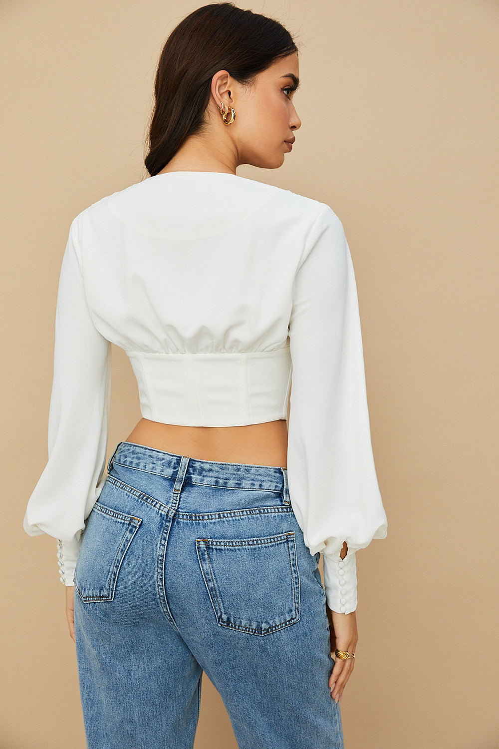 Corset blanc à lacets