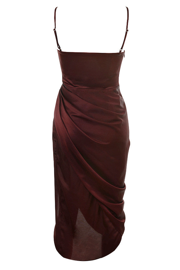 Robe corset balconnet en satin