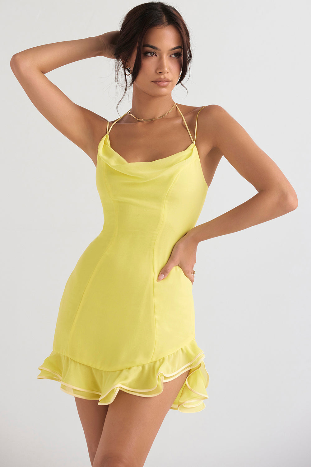 Mini-robe à volants