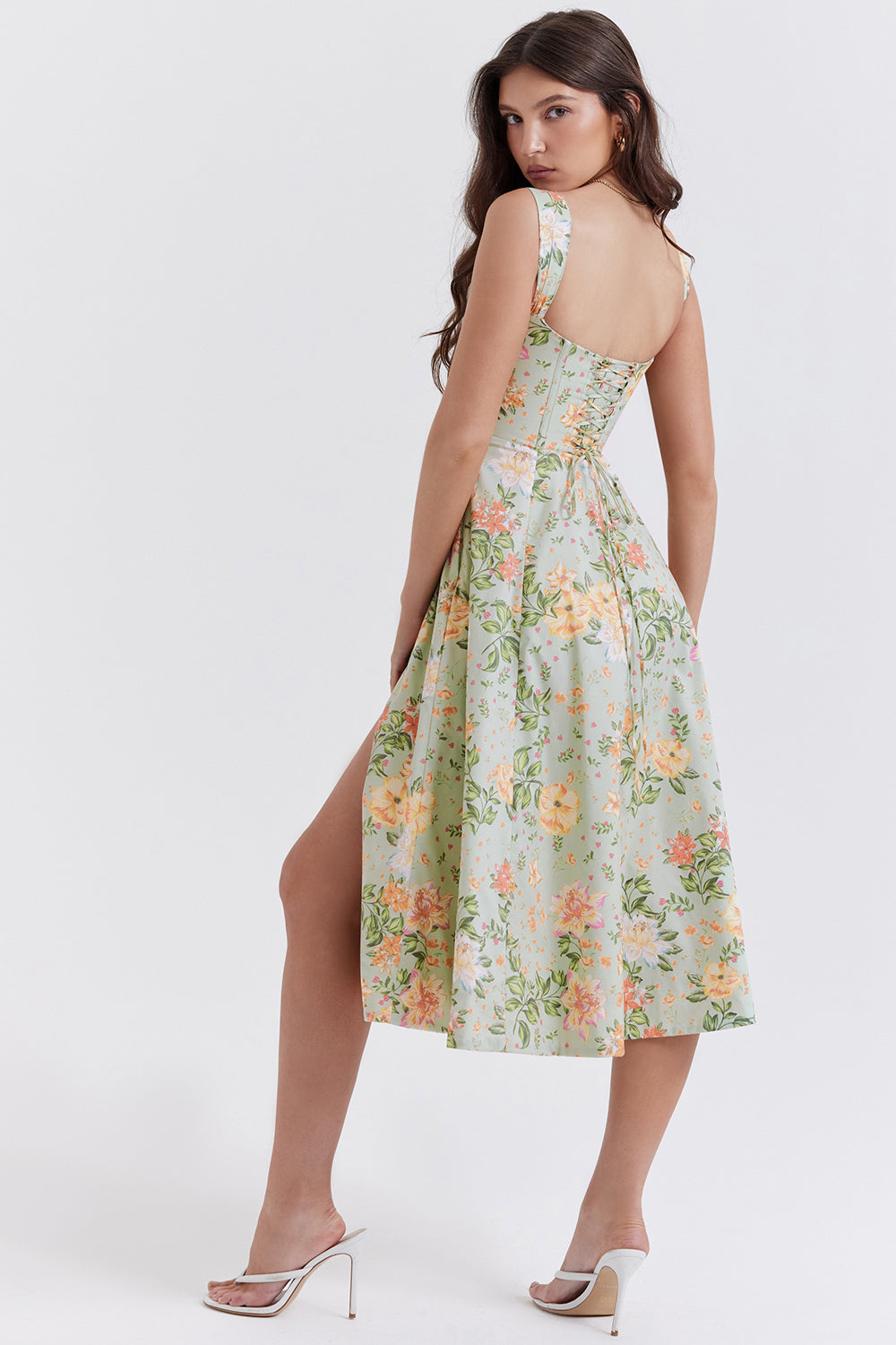Robe d'été midi fleurie