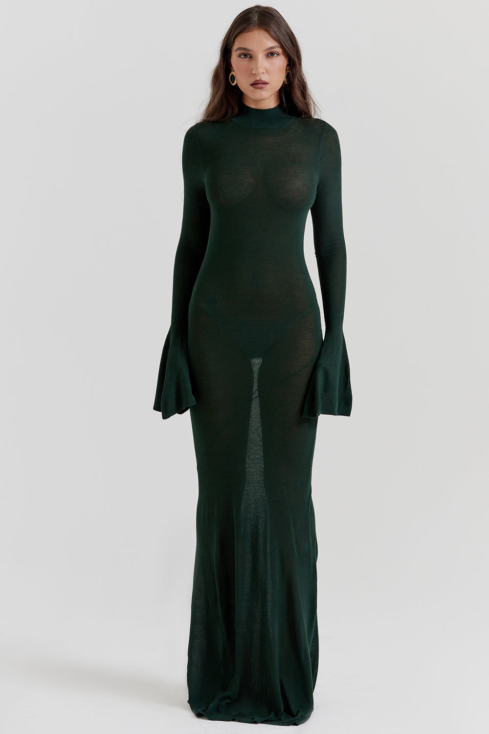 Robe longue métallisée Steel