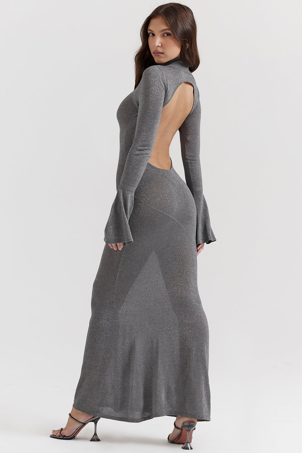 Robe longue métallisée Steel