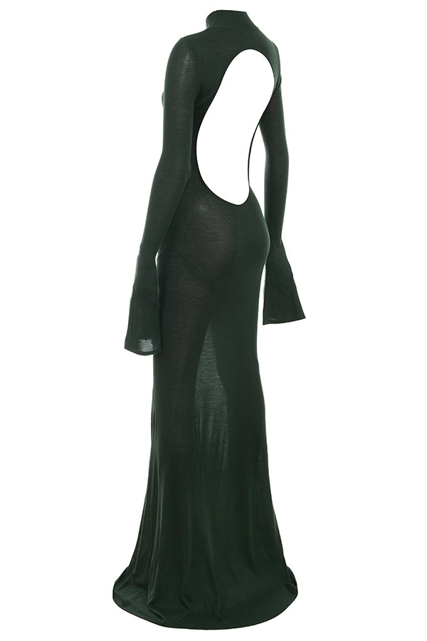 Robe longue métallisée Steel