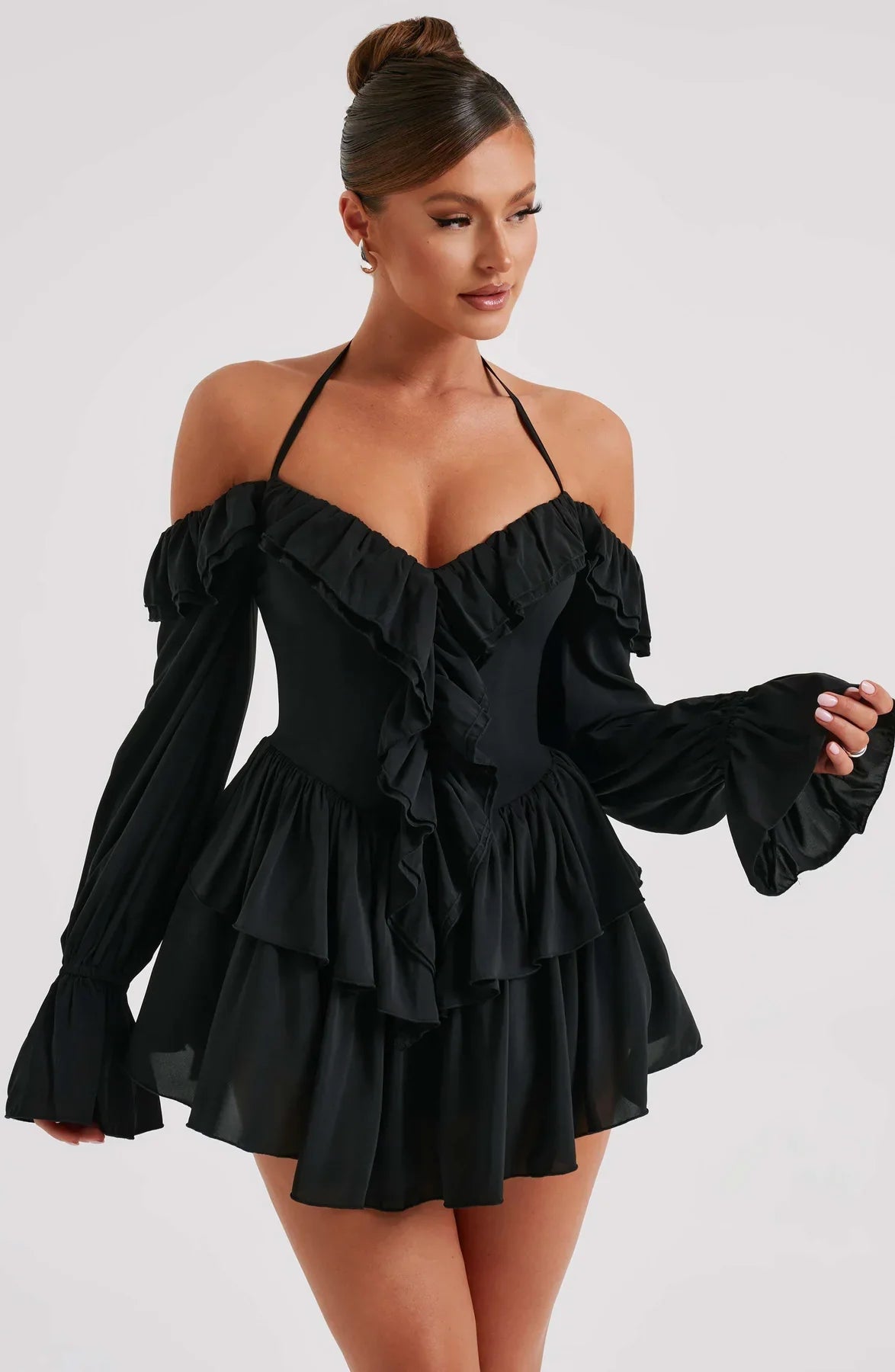 Mini-robe à volants