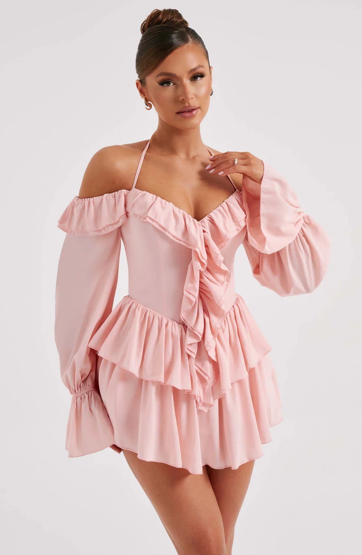 Mini-robe à volants
