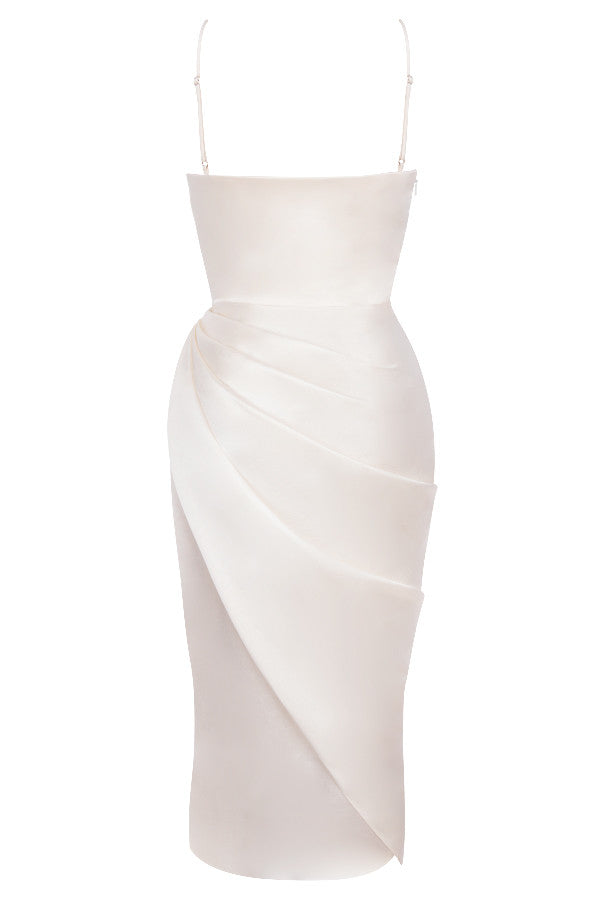 Robe corset balconnet en satin