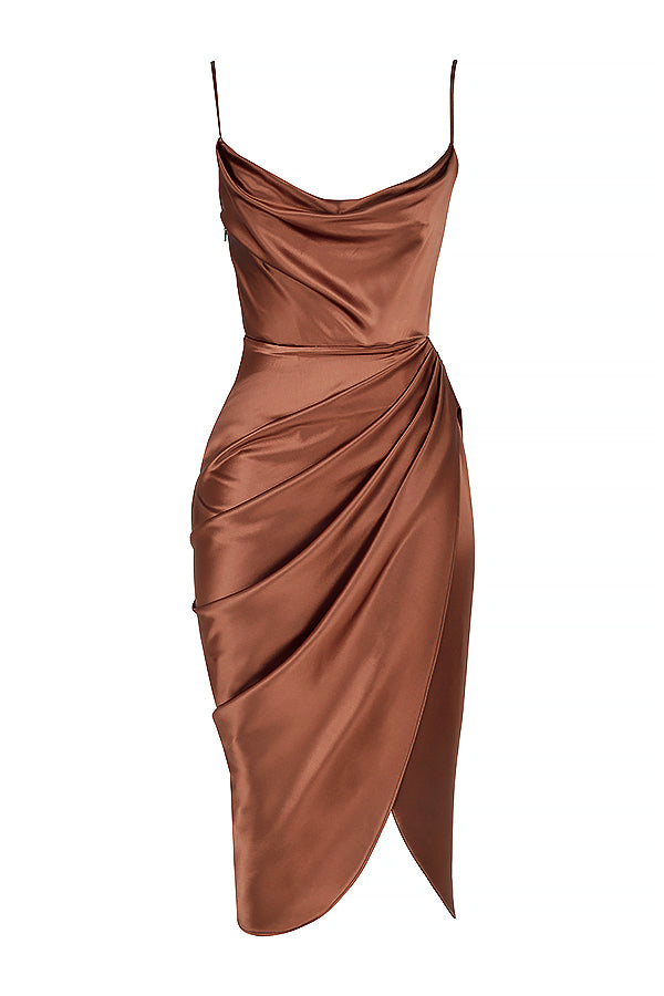 Robe corset balconnet en satin