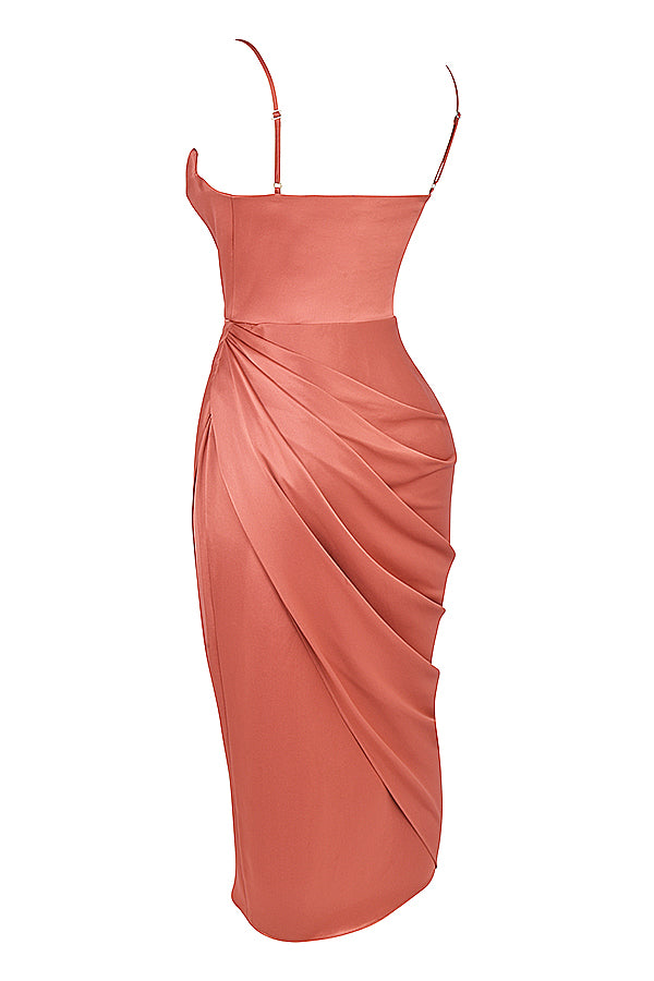 Robe corset balconnet en satin