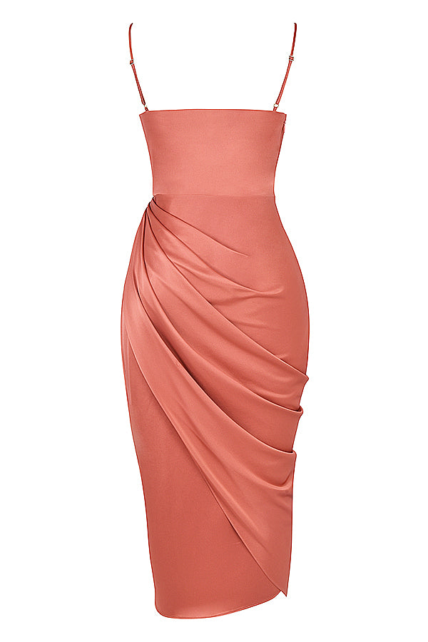 Robe corset balconnet en satin