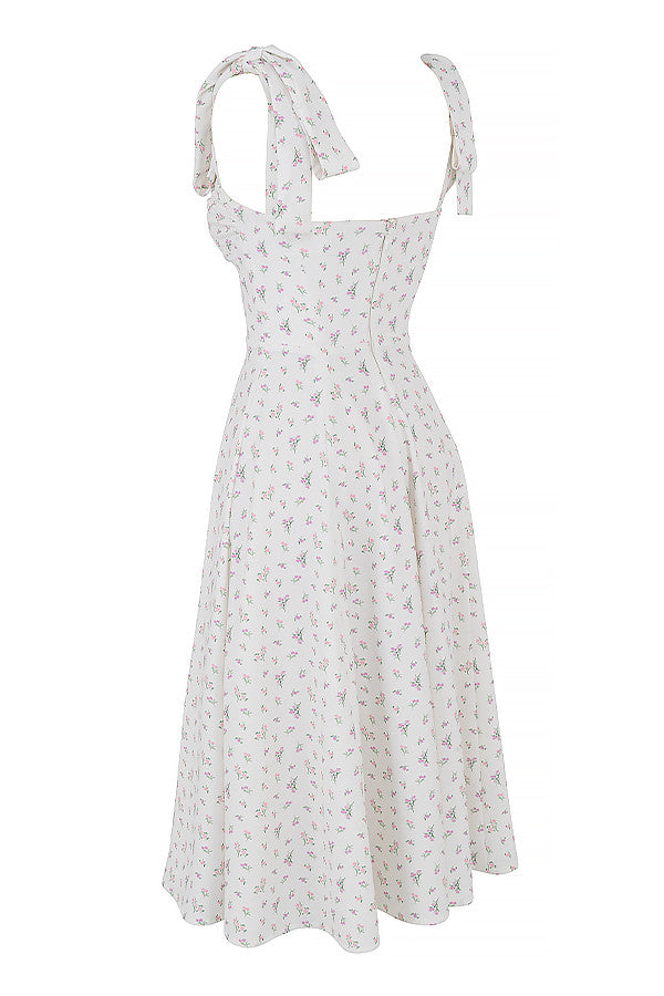 Robe d'été midi fleurie