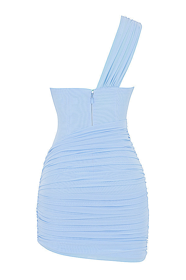 Mini-robe torsadée découpée