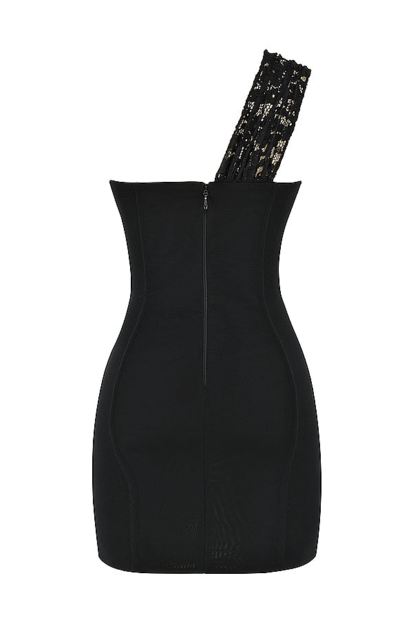 Mini-robe en dentelle noire