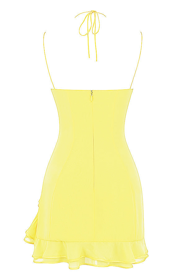 Robe courte à volants
