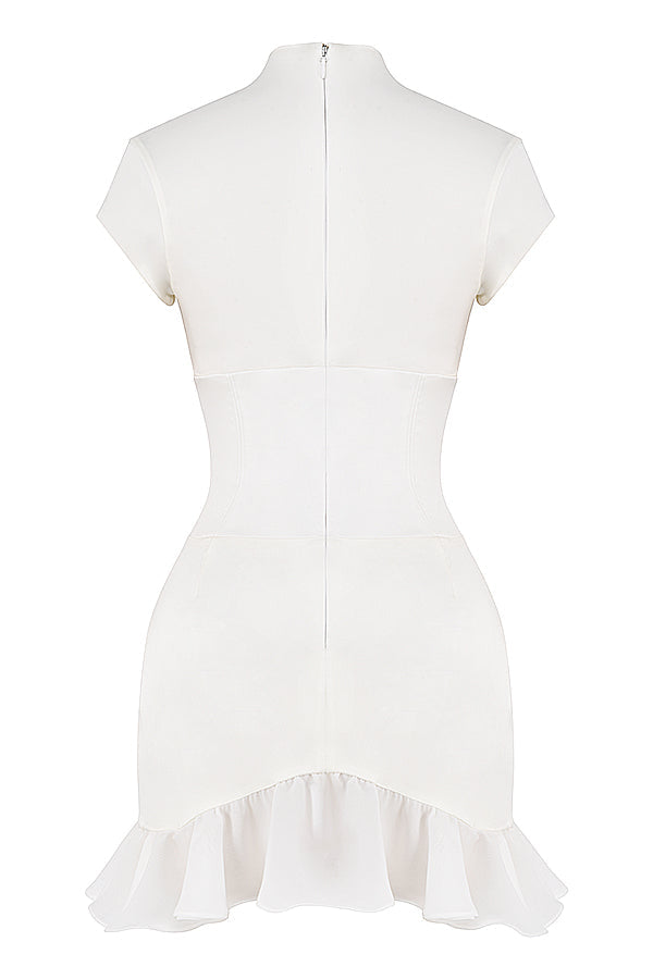 Robe corset à volants