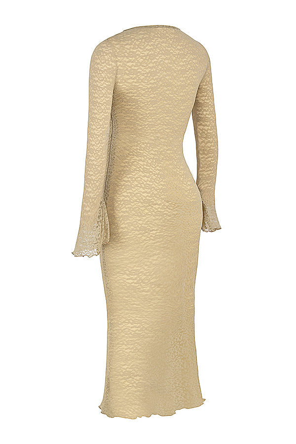 Robe longue Stone avec dentelle florale