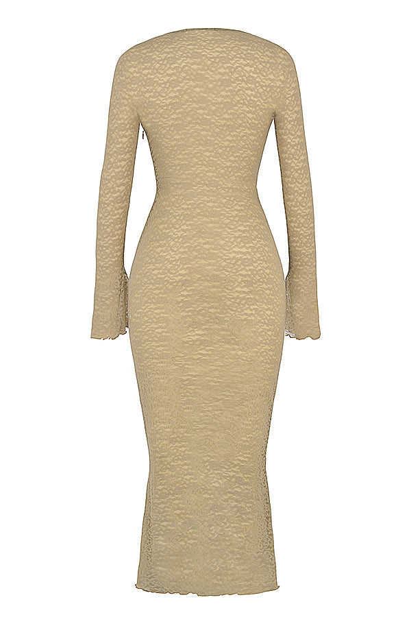 Robe longue Stone avec dentelle florale